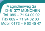 &Uuml;bersetzungsb&uuml;ro, Bortenhofstr. 12, D-81375 M&uuml;nchen